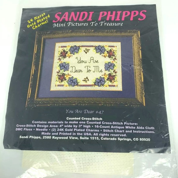 Sandi Phipps Counted Cross Stitch You Are Dear Treasure Mini Picture 47 - Picture 1 of 5